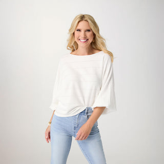 Lightweight Heavenly-Luxe Dolman Sweater - Bright White