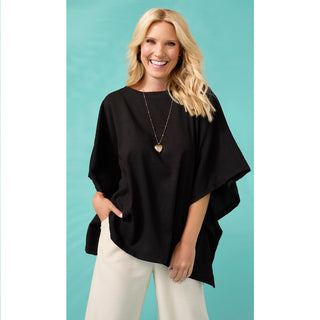 Gabriella Textured Poncho - Pink Glo