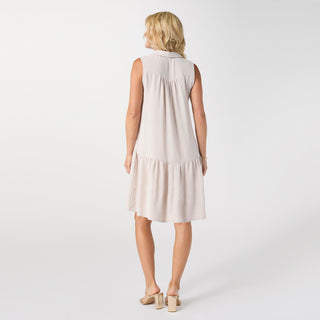 Rowan Sleeveless Collar Dress - Sand