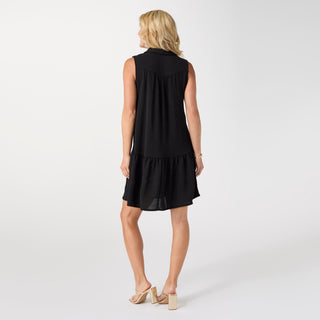 Rowan Sleeveless Collar Dress - Black