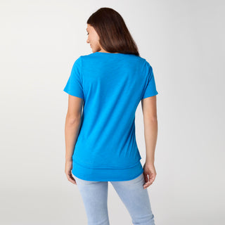 Milla Short Sleeve Tier Bottom Top - Electric Blue