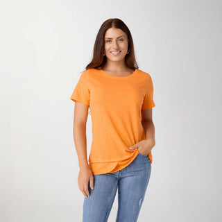 Milla Short Sleeve Tier Bottom Top - Zinnia