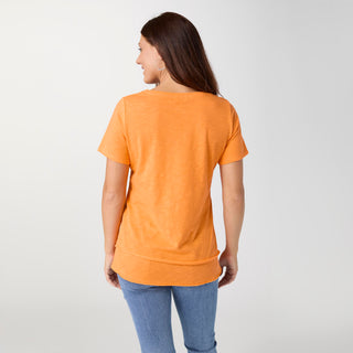 Milla Short Sleeve Tier Bottom Top - Zinnia