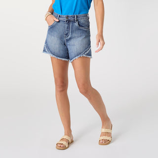 Bambu Soft Short with Crossover - Medium Denim