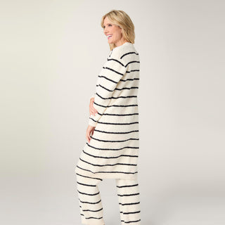 Laidback Luxe Pocket Cardigan - Black Stripe