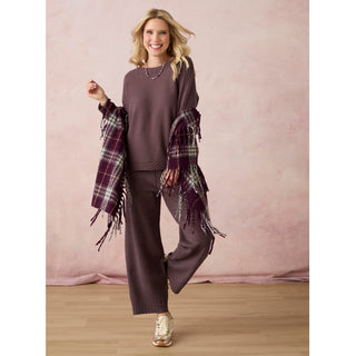 Elysia Oblong Scarf - Red
