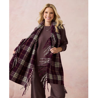 Elysia Oblong Scarf - Red