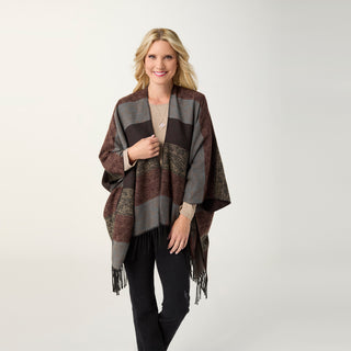 Leti Ombre Striped Wrap - Brown Multi