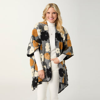 Flores Wrap - Grey/Ginger/Cream