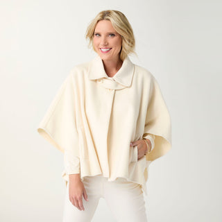 Londyn Short Wrap with Collar - Cream