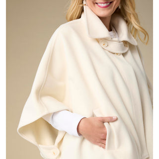 Londyn Short Wrap with Collar - Cream