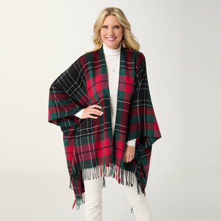 Hollis Plaid Wrap - Red/Green/Black