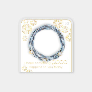 I Hope something Good happens to you Today Bracelet - Ice Blue
