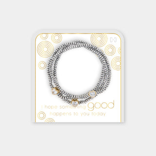 I Hope something Good happens to you Today Bracelet - Silver