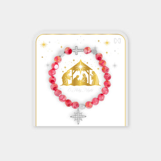 O Holy Night Bracelet - Red/Silver