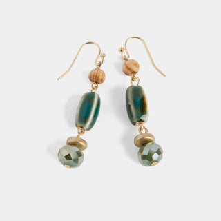 Kenji Earrings - Moss Green