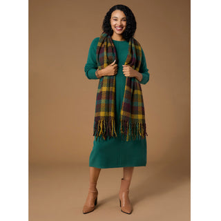 Scarf + Bracelet Set - Green/Brown