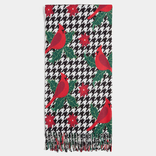 Houndstooth Cardinal Scarf - Black/White