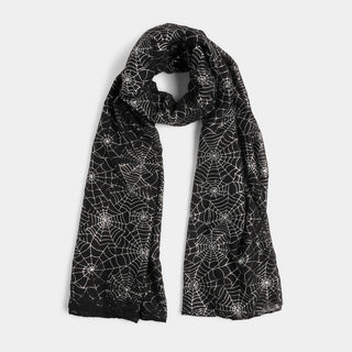 Spider Web Scarf - Black