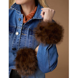 Animal Fur Cuffs - Light