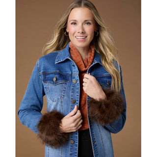 Animal Fur Cuffs - Brown