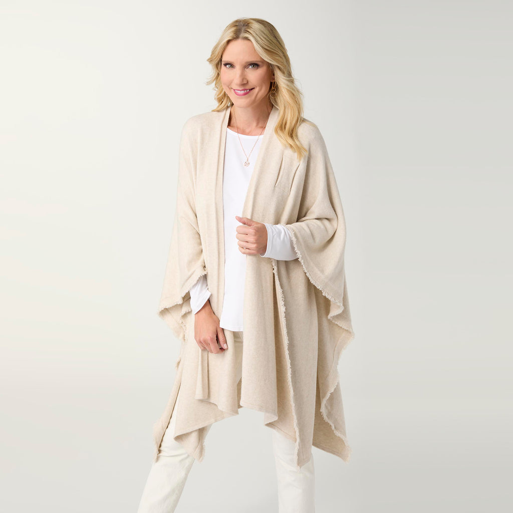 Heavenly-Luxe Pull Thru Wrap with Fringe – COCO + CARMEN