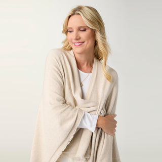 Heavenly-Luxe Pull Thru Wrap with Fringe