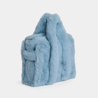 Lennox Faur Fur Mini Tote - Sky Blue