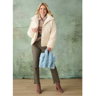 Lennox Faur Fur Mini Tote - Sky Blue