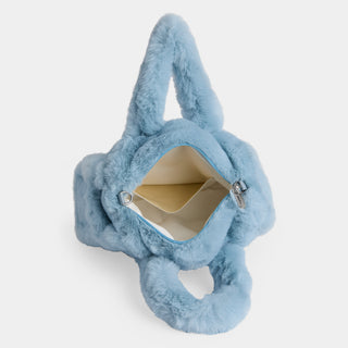 Lennox Faur Fur Mini Tote - Sky Blue