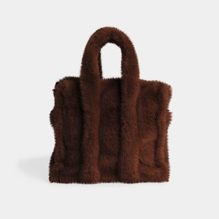 Lennox Faur Fur Mini Tote - Merlot