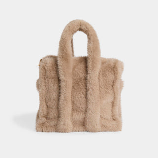 Lennox Faur Fur Mini Tote - Tan