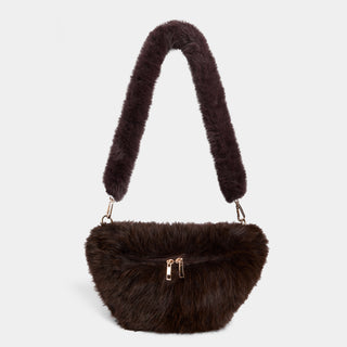 Arleigh Faux Fur Crossbody - Chocolate