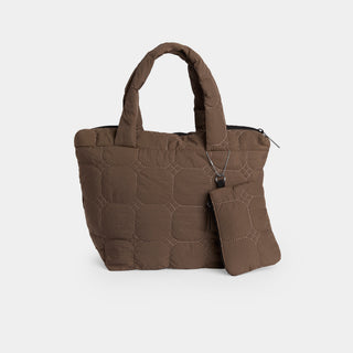 Kairo Puffer Tote - Chocolate