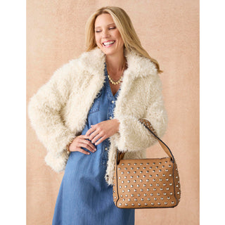 Merritt Studded Tote - Tan
