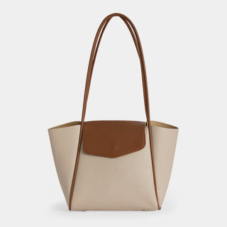 Cassidy Two-Tone Tote - Cream