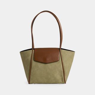 Cassidy Two-Tone Tote - Olive