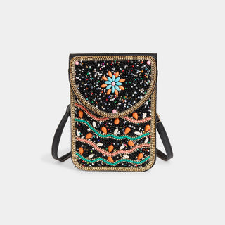 Artisan Beaded Crossbody - Black/Multi