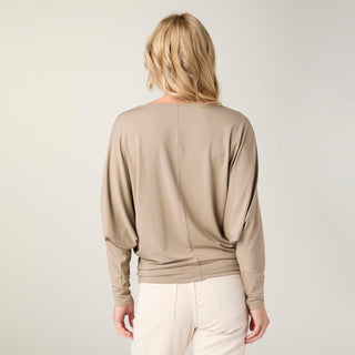 Soft Landing Dolman Sleeve Top - Taupe