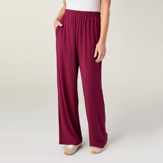 Soft Landing Pants with Pockets - Rich Wine
