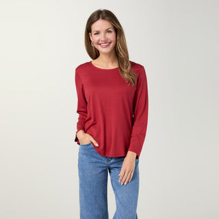 Erin Long Sleeve Tee - Chili Pepper