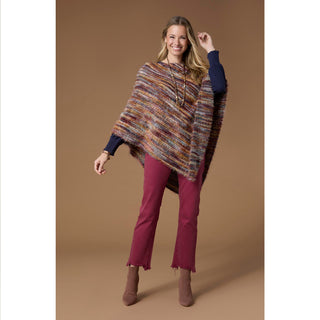Chevela Eyelash Poncho - Autumn Rust
