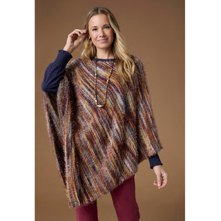 Chevela Eyelash Poncho - Autumn Rust