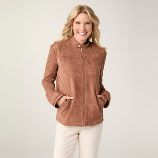 Pavia Lightweight Faux Suede Jacket