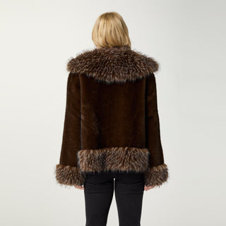 Laurette Faux Fur Jacket - French Roast