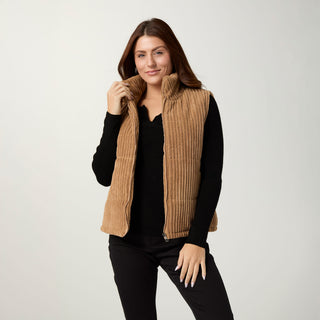 Hayden Chenille Corduroy Vest - Camel