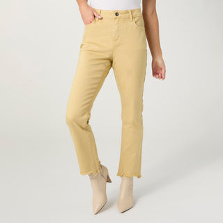 Marky Cutout Ankle Pant - Mustard