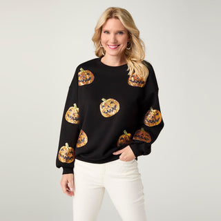 Pumpkin Medley Sweatshirt - Black