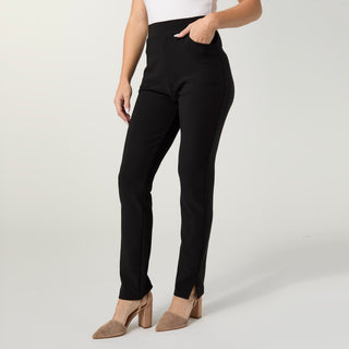 Georgie Straight Leg with Side Slit - Black