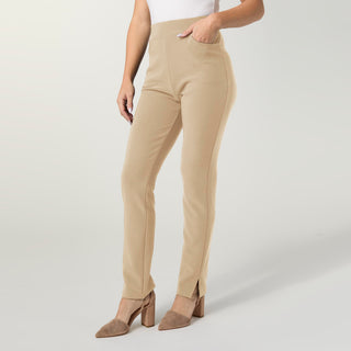 Georgie Straight Leg with Side Slit - Doeskin